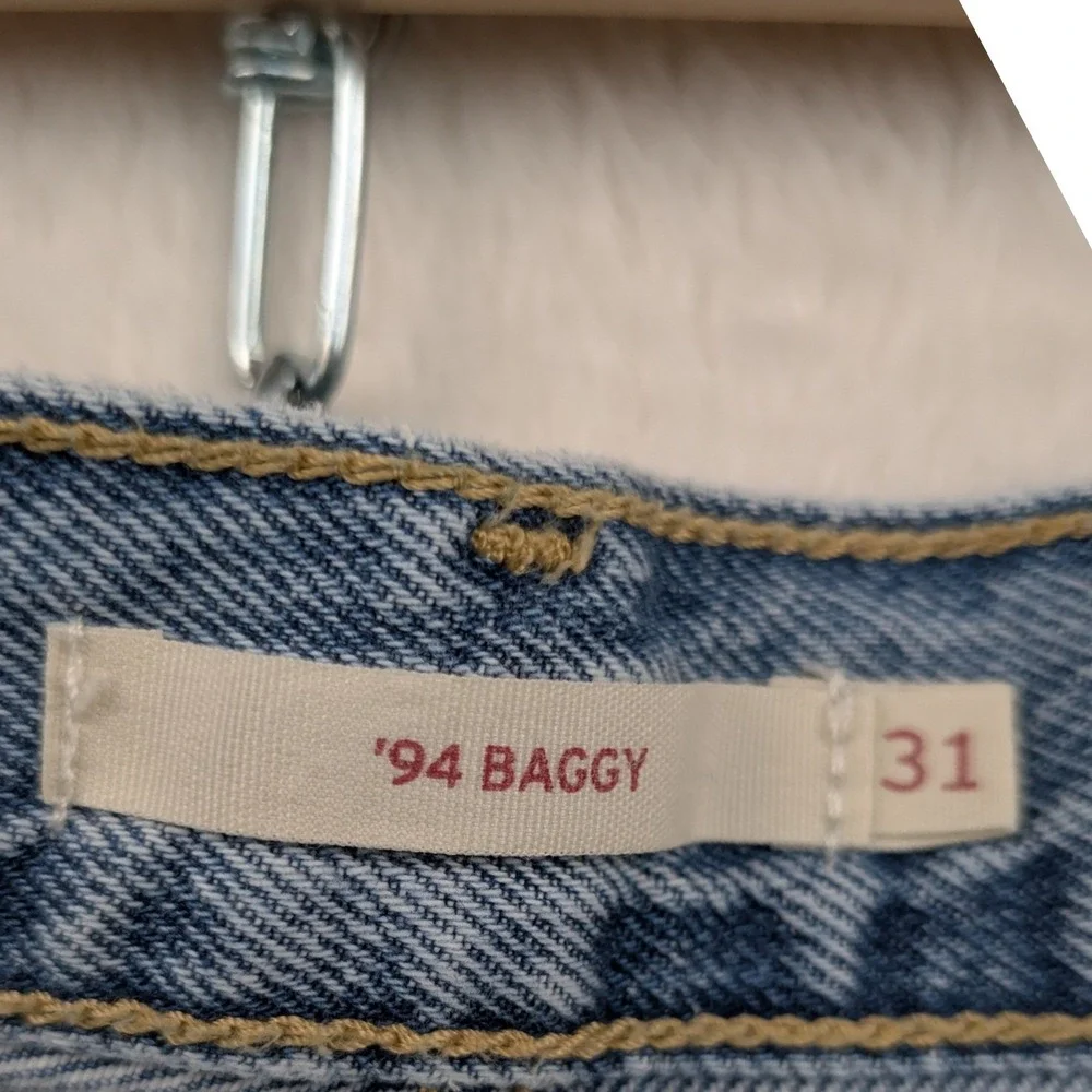 Levi's '94 Baggy Jeans Men's 35x31 Blue Light Wash Relaxed Skater Streetwear